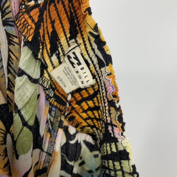 Billabong Pants Floral Print Pull On Split Flowy Wide Leg High Rise - Picture 5 of 13